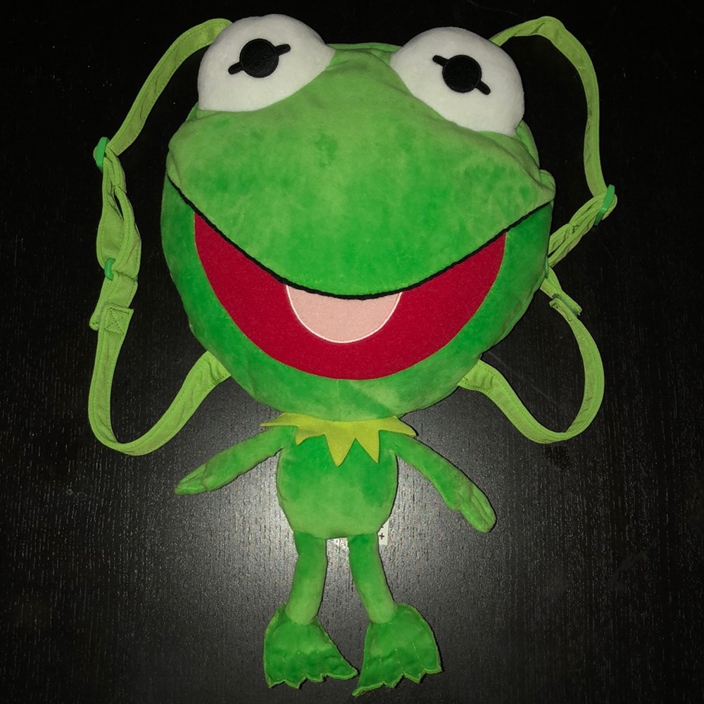 Baby Kermit the frog backpack